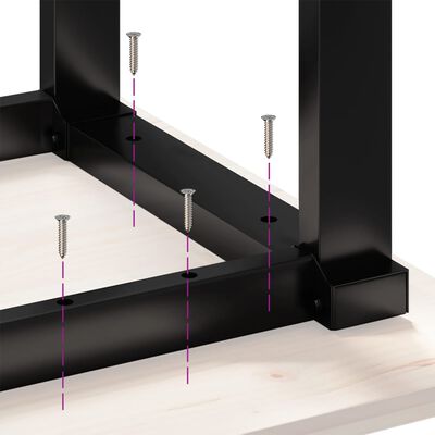 vidaXL Pieds de table basse cadre en O 50x40x38 cm fonte