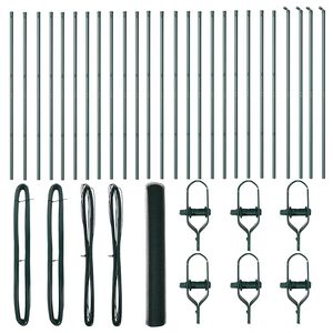 vidaXL Poteau de cl&ocirc;ture. Vert