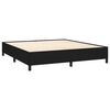 vidaXL Sommier &agrave; lattes de lit avec matelas Noir 180x200 cm Tissu