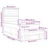 vidaXL Lit &agrave; ressorts avec matelas Gris fonc&eacute; 90 x 200 cm tissu