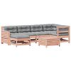 vidaXL Salon de jardin 7 pcs avec coussins bois massif douglas