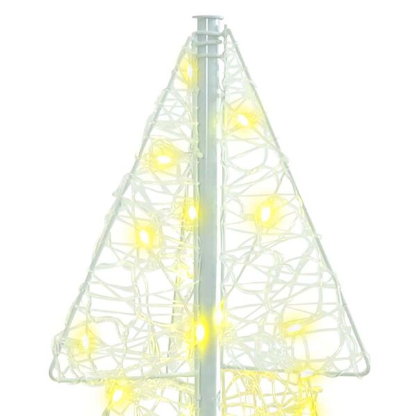vidaXL Sapin de Noël avec 100 LED Blanc chaud 120 cm Acrylique
