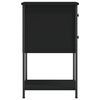 vidaXL Table de chevet noir 32x42x70 cm bois d’ingénierie