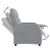 vidaXL Fauteuil de massage Gris clair Tissu