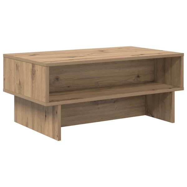 vidaXL Table basse Ch&ecirc;ne artisanal 80 x 46 x 35 cm Bois d'ing&eacute;nierie