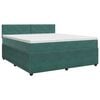 vidaXL Lit boxspring avec matelas Vert fonc&eacute; 140 x 200 cm Velours