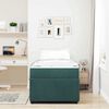vidaXL Cadre de lit avec matelas Vert foncé 80 x 200 cm tissu