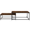 vidaXL Tables basses gigognes 2 pcs ch&ecirc;ne marron bois d'ing&eacute;nierie