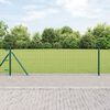 vidaXL Cl&ocirc;ture avec poteau Vert 0,4 x 25 m Acier et PVC
