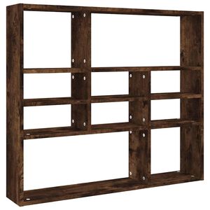 vidaXL &Eacute;tag&egrave;re murale Ch&ecirc;ne fum&eacute; 90x16x78 cm Bois d'ing&eacute;nierie