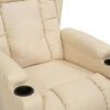 vidaXL Fauteuil Cr&egrave;me Tissu