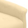 vidaXL Fauteuil de massage Crème Tissu microfibre