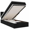 vidaXL Lit ottoman avec matelas et LED noir 80x200cm tissu