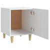 vidaXL Tables de chevet 2 pcs Blanc Bois d'ingénierie