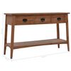 vidaXL Table console bois de sapin massif 126 x 40 x 77,5 cm Marron