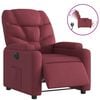 vidaXL Fauteuil inclinable &eacute;lectrique Rouge bordeaux Tissu