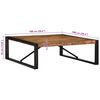 vidaXL Table basse multicolore 100x100x35 cm bois récupération massif