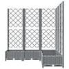 vidaXL Jardinière avec treillis Gris clair 120x120x121,5 cm PP