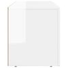 vidaXL Meuble TV Blanc brillant 100 x 35 x 40 cm Bois d'ing&eacute;nierie