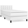 vidaXL Sommier &agrave; lattes de lit avec matelas Blanc 80x200 cm Similicuir