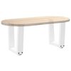 vidaXL Pieds de table basse en forme de V, 2 pi&egrave;ces, blanc, 30 x (30-31,3) cm, acier