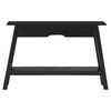 vidaXL Table console noir 110x30x75 cm bois massif d'acajou