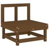 vidaXL Canap&eacute; central de jardin marron miel bois de pin massif