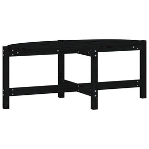 vidaXL Table basse Noir 118x63x45 cm Bois massif de pin