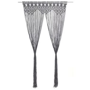 vidaXL Rideau en macram&eacute; Anthracite 140x240 cm Coton