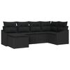 vidaXL Ensemble de Canap&eacute;s avec coussin 6 pcs Noir polyrotin