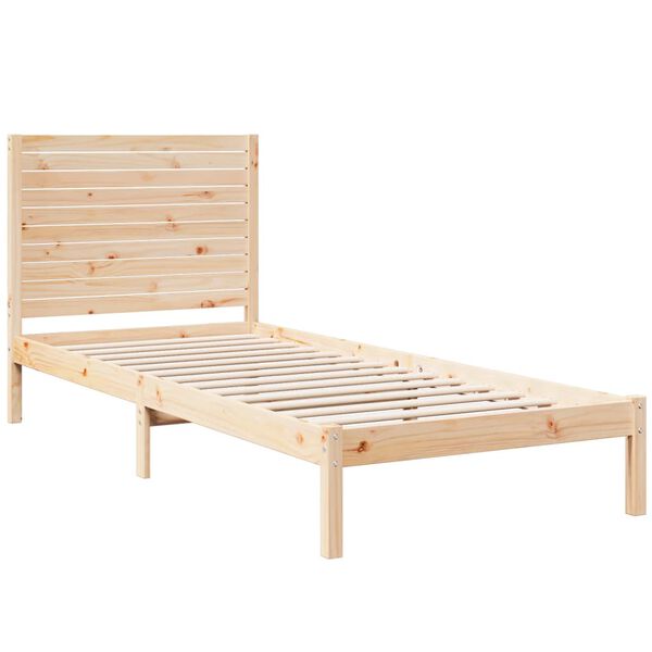 vidaXL Cadre de lit extra long sans matelas 90x210 cm bois massif
