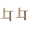 vidaXL &Eacute;tag&egrave;res murales 2 pcs ch&ecirc;ne artisanal bois d'ing&eacute;nierie