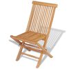 vidaXL Chaises pliables de jardin lot de 4 Bois de teck solide