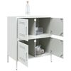vidaXL Buffet blanc 68x39x79 cm acier