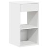 vidaXL Tables de chevet avec tiroir 2 pcs blanc 35x34x66,5 cm