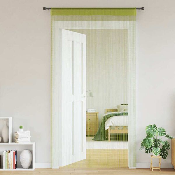 vidaXL Rideau en fils 2 pcs 140 x 250 cm Vert