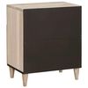 vidaXL Cabinet de chevet Beige 50 x 33 x 60 cm Bois d'acacia massif
