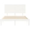 vidaXL Cadre de lit sans matelas blanc bois de pin massif
