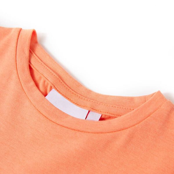 T-shirt enfant &agrave; manches courtes orange n&eacute;on 104