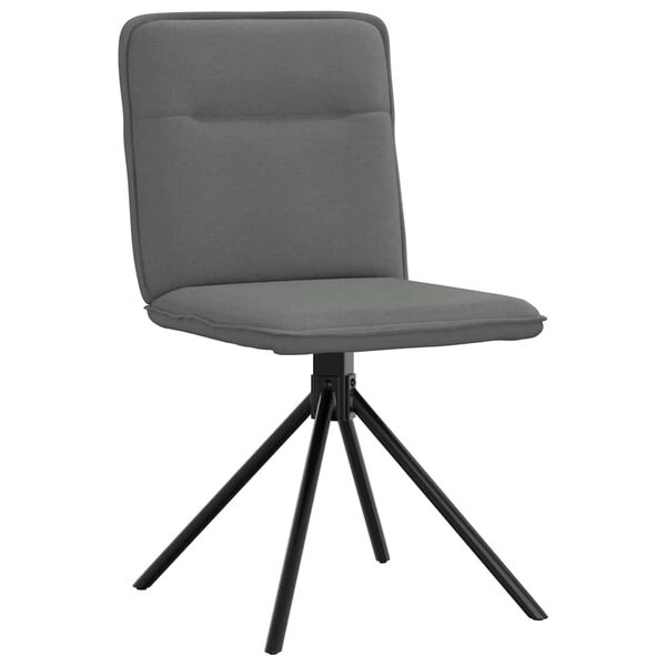 vidaXL Chaises &agrave; manger lot de 4 gris fonc&eacute; tissu
