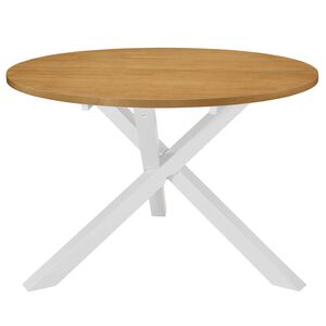 vidaXL Table de salle &agrave; manger Blanc 120 x 75 cm MDF