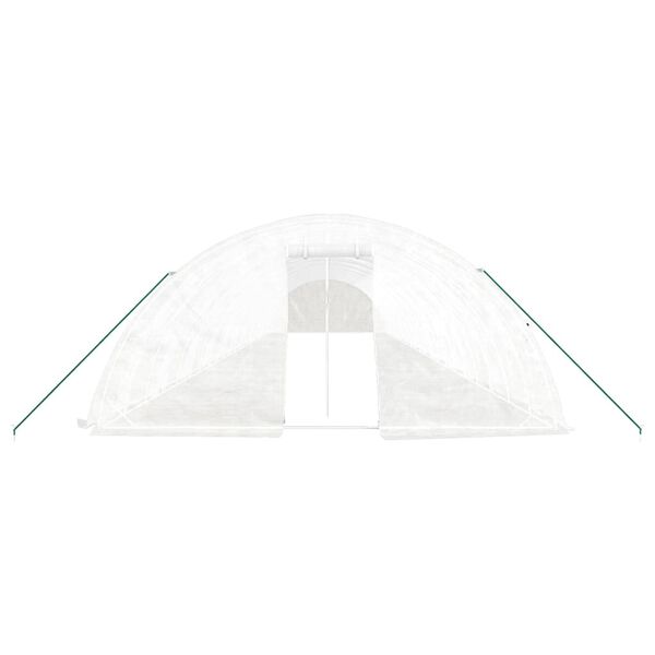 vidaXL Serre avec cadre en acier blanc 110 m&sup2; 22x5x2,3 m