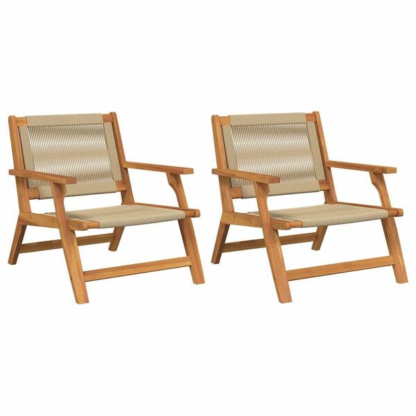 vidaXL Mobilier de jardin 2 pcs Beige 67 x 76 x 73 cm