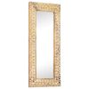 vidaXL Miroir sculpté à la main 110x50x2,6 cm Bois de manguier solide