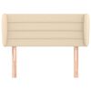 vidaXL T&ecirc;te de lit avec oreilles Cr&egrave;me 103x23x78/88 cm Tissu