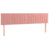 vidaXL T&ecirc;tes de lit 2 pcs Rose 90x5x78/88 cm Velours