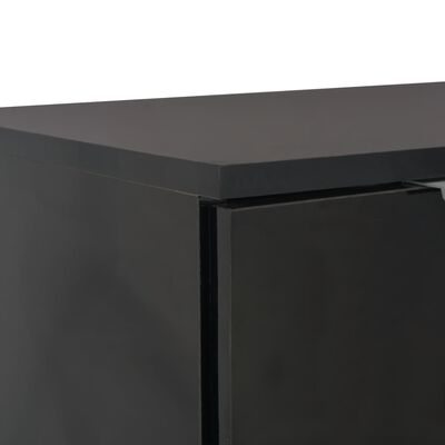 vidaXL Buffet Noir brillant 71x35x80 cm Bois d'ingénierie