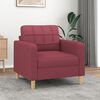 vidaXL Fauteuil Rouge bordeaux 60 cm Tissu