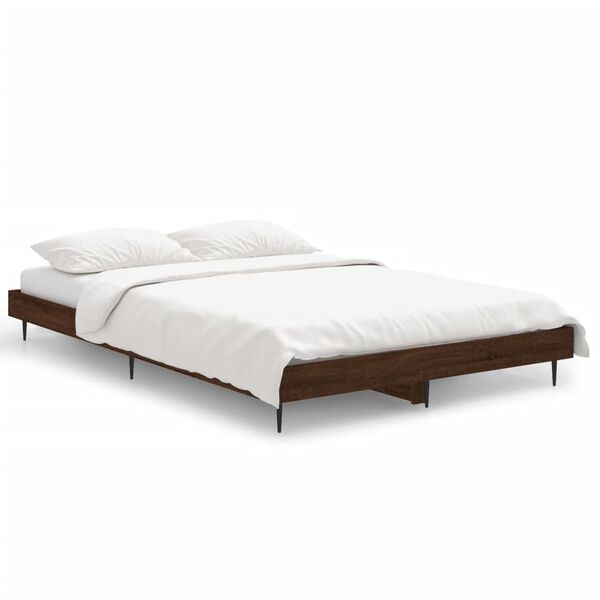 vidaXL Cadre de lit sans matelas ch&ecirc;ne marron 120x190 cm
