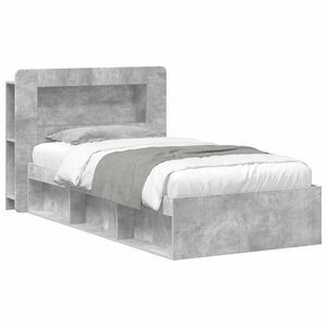 vidaXL Cadre de lit avec rangement Gris b&eacute;ton 75 x 190 cm